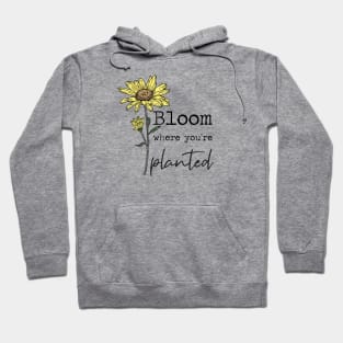 Bloom Where You're Planted Sunflower Hoodie